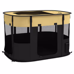 PawHut Portable Dog Pen for Puppies, Rabbits, Kittens, Guinea Pigs - Yellow - Additional view 4
