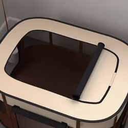 PawHut Portable Dog Pen for Puppies, Rabbits, Kittens, Guinea Pigs - Brown - Additional view 8