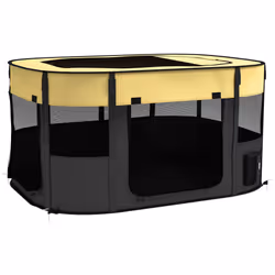 PawHut Portable Dog Pen for Puppies, Rabbits, Kittens, Guinea Pigs - Yellow - Additional view 4