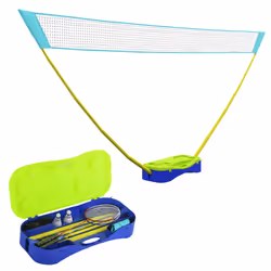 SPORTNOW Portable Badminton Net Set w/ Volleyball Net, Rackets, Shuttlecocks