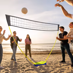SPORTNOW Portable Badminton Net Set w/ Volleyball Net, Rackets, Shuttlecocks - Additional view 6