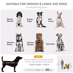 PawHut Foldable Pet Stroller with Cushion, for M, L Dogs - Yellow