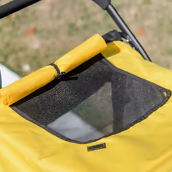 PawHut Foldable Pet Stroller with Cushion, for M, L Dogs - Yellow - Additional view 6