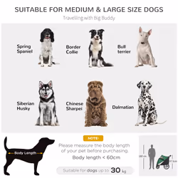PawHut Foldable Pet Stroller with Cushion, for M, L Dogs - Green