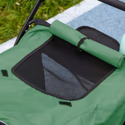 PawHut Foldable Pet Stroller with Cushion, for M, L Dogs - Green - Additional view 7