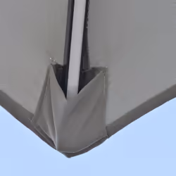 Outsunny 3(m) Cantilever Parasol Hanging Banana Umbrella w/ lights, Light Grey - Additional view 7