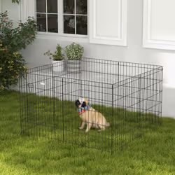 PawHut 8-Panel DIY Dog Pen with Door for Indoor/Outdoor Use, 76cm High