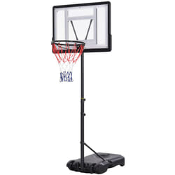 HOMCOM  1.55-2.1m Basketball Hoop and Stand w/ Fillable Base, Wheels - Black