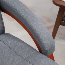 HOMCOM Manual Recliner Swivel Reclining Chair with Footrest Armrests Grey - Additional view 6