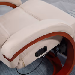 HOMCOM Manual Recliner Swivel Reclining Chair with Footrest Armrests Beige - Additional view 6