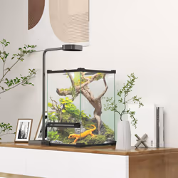 PawHut Glass Reptile Terrarium, 12L Vivarium for Lizards, Frogs, Snakes, Turtles