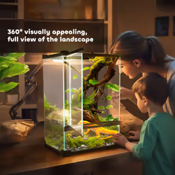 PawHut Glass Reptile Terrarium, 12L Vivarium for Lizards, Frogs, Snakes, Turtles