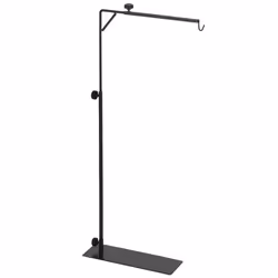 86-129Hcm PawHut Reptile Lamp Stand, Adjustable Lamp Holder w/ Base, Hook