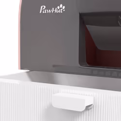 PawHut Cat Litter Box Kitten Litter Tray w/ Lid, Scoop, Filter, Flap Door, Pink - Additional view 5