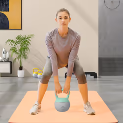 SPORTNOW 10KG Kettlebell with Soft Body and Non-Slip Handle, Grey and Green