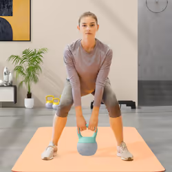 SPORTNOW 8KG Kettlebell with Soft Body and Non-Slip Handle, Grey and Green