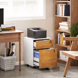 HOMCOM 2 Drawer Filing Cabinet with Adjustable Hanging Bars for A4 and Letter