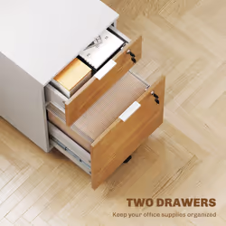 HOMCOM 2 Drawer Filing Cabinet with Adjustable Hanging Bars for A4 and Letter
