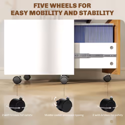 HOMCOM 2 Drawer Filing Cabinet with Adjustable Hanging Bars for A4 and Letter - Additional view 6