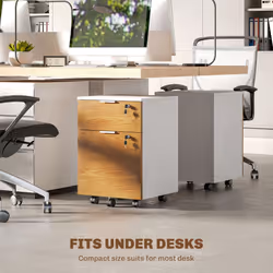 HOMCOM 2 Drawer Filing Cabinet with Adjustable Hanging Bars for A4 and Letter - Additional view 7