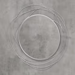 HOMCOM Metal Wall Art 65cm Round Mirror for Living Room Dining Room Silver - Additional view 7