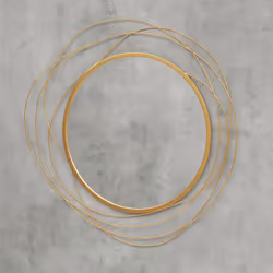 HOMCOM Metal Wall Art 65cm Round Mirror for Living Room Dining Room Gold Tone - Additional view 7