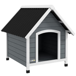 PawHut Dog Kennel Outdoor Dog House w/ Removable Floor, for Medium Dogs