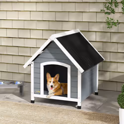 PawHut Dog Kennel Outdoor Dog House w/ Removable Floor, for Medium Dogs