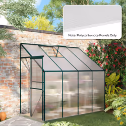 Outsunny 14 Pieces Twin-Wall Greenhouse Polycarbonate Sheets, 121 x 61 x 0.4cm