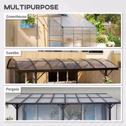 Outsunny 14 Pieces Twin-Wall Greenhouse Polycarbonate Sheets, 121 x 61 x 0.4cm - Additional view 4