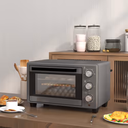 HOMCOM Mini Oven 21L Electric Grill w/ Adjustable Temp Timer 1400W, Grey - Additional view 7