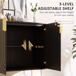 HOMCOM Freestanding Storage Cabinet with Adjustable Shelf for Living Room - Additional view 4