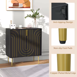 HOMCOM Freestanding Storage Cabinet with Adjustable Shelf for Living Room - Additional view 5