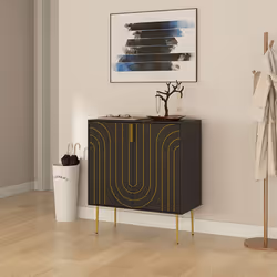 HOMCOM Freestanding Storage Cabinet with Adjustable Shelf for Living Room - Additional view 7
