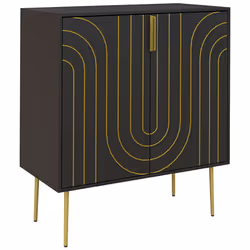 HOMCOM Freestanding Storage Cabinet with Adjustable Shelf for Living Room - Additional view 8
