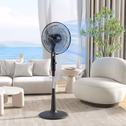 HOMCOM Standing Fan with 75 Degree Oscillation Mosquito Repellent Function