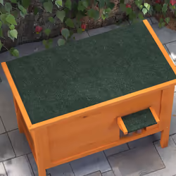 PawHut Outdoor Feral Cat House Insulated w/ Openable Roof - Orange - Additional view 6