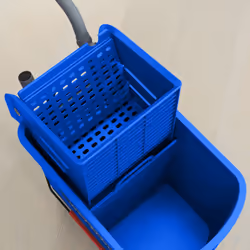 HOMCOM 20L Mop Bucket with Wringer Handle on Wheels for Floor Cleaning Blue - Additional view 7