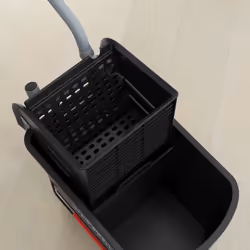 HOMCOM 20L Mop Bucket with Wringer Handle on Wheels for Floor Cleaning Black - Additional view 7