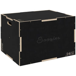 SPORTNOW 41/51/61cm Plyometric Jump Box, Wooden Plyo Box for Home Gym