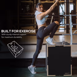 SPORTNOW 51/61/76cm Pylometric Jump Box, Wooden Pylo Box for Home Gym - Additional view 4