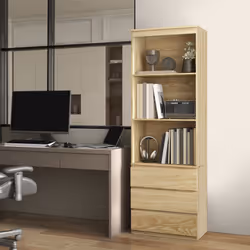 HOMCOM 180cm Tall Bookshelf Free Standing Storage Shelf Unit with Storage Oak
