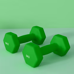 SPORTNOW Set of 2 Hexagonal Dumbbells Weights Pair, 2 x 5kg, Green - Additional view 7