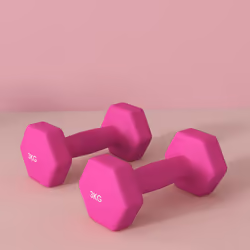 SPORTNOW Set of 2 Hexagonal Dumbbells Weights Pair, 2 x 3kg, Pink - Additional view 7