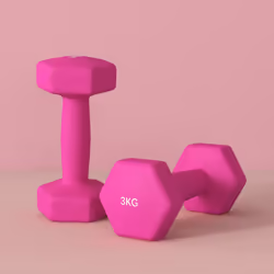 SPORTNOW Set of 2 Hexagonal Dumbbells Weights Pair, 2 x 3kg, Pink - Additional view 8