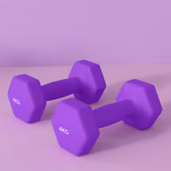 SPORTNOW Set of 2 Hexagonal Dumbbells Weights Pair, 2 x 4kg, Purple - Additional view 6
