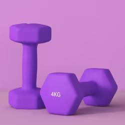 SPORTNOW Set of 2 Hexagonal Dumbbells Weights Pair, 2 x 4kg, Purple - Additional view 7