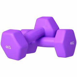 SPORTNOW Set of 2 Hexagonal Dumbbells Weights Pair, 2 x 4kg, Purple - Additional view 8