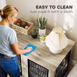 PawHut Dog Crate Furniture, End Table for Extra Large Dogs w/ Cushion - Additional view 6