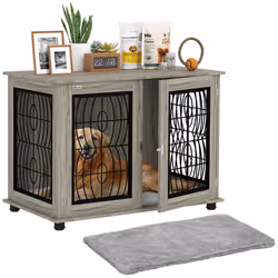 PawHut Dog Crate Furniture, End Table for Large Dogs w/ Cushion - Additional view 7